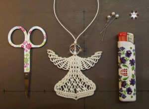 Macrame knotted angel ornament tutorial