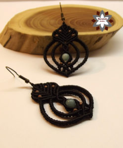 Micro-macrame earring tutorial