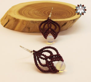 Macrame knotted earring tutorial DIY