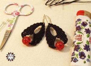 Macramotiv macrame knotted earring tutorial DIY