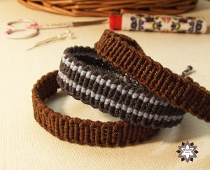 Macramotiv micro-macrame knotted bracelet tutorial DIY