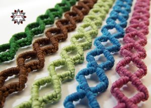 Macramotiv micro-macrame pattern tutorial DIY knotted bracelet squres how to make macrame makramé migramah instructions steps step-by-step knotting