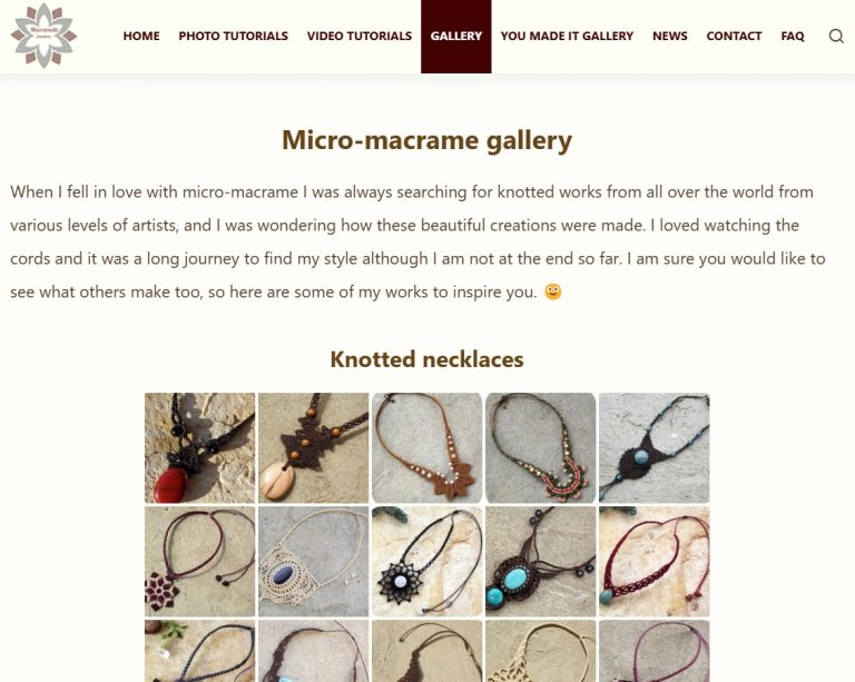 Macrame jewellery, macrame necklaces, macramotiv