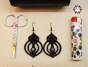 Micro-macrame knotted earring tutorial