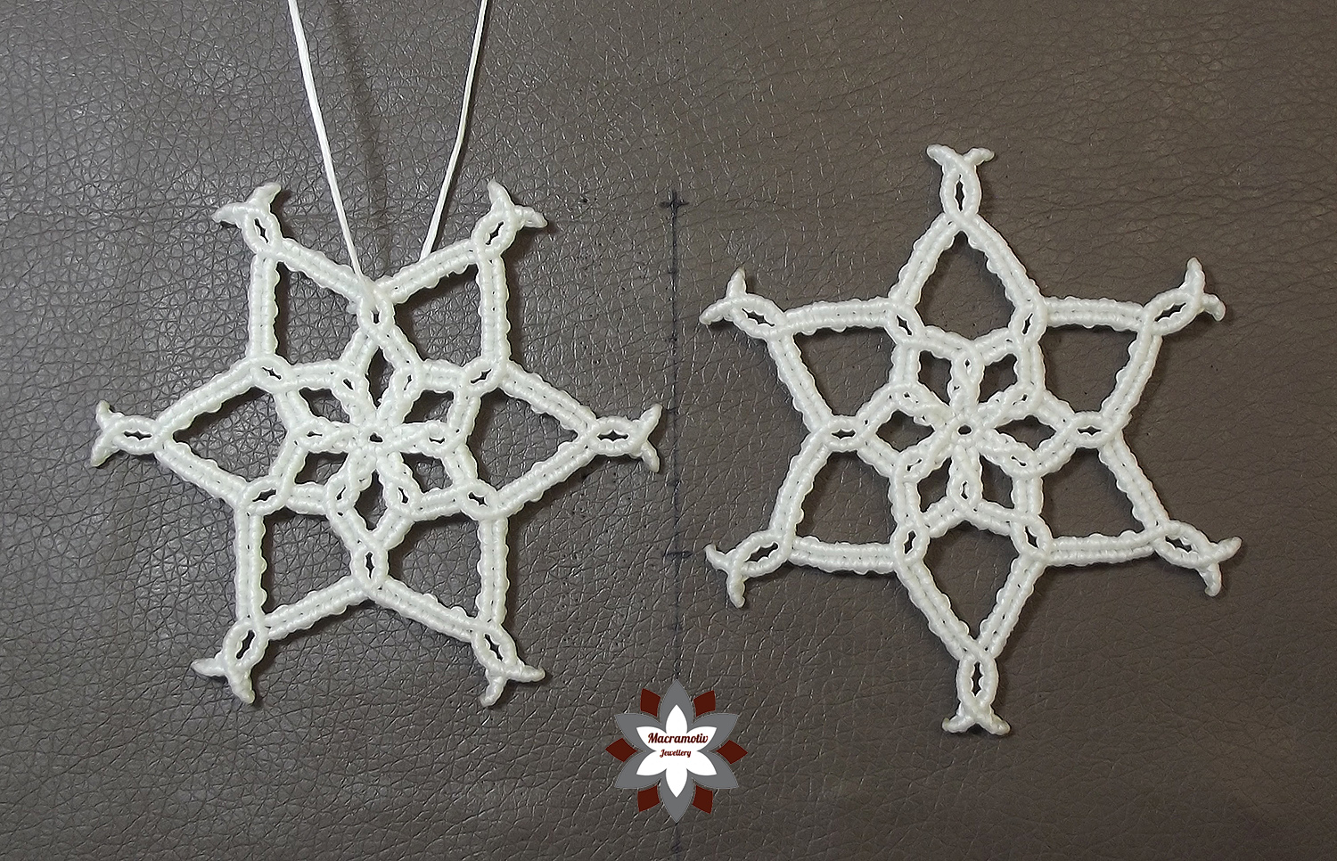 Снежинки макраме своими руками. Новогодние украшения макраме олень. Christmas Snowflake ornament III Macrame. Tutorial: Christmas Snowflake ornament II. DIY Handmade 3027 рк170snowflake Painting.