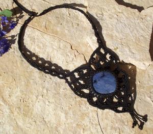 Macrame, knotted necklace, micro-macrame made by Macramotiv